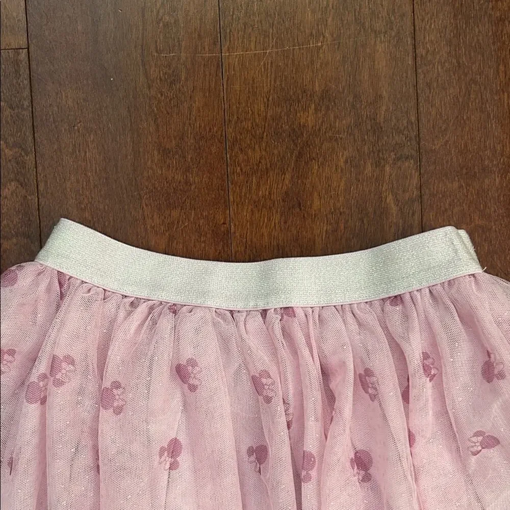 Disney Charming Pink Tulle Minnie Mouse Mini Skirt, Size 7